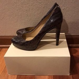 Brown Coach Daisee Brown Lizard Print Pumps